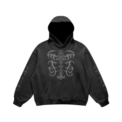 Vampire Crest Washed Hoodie