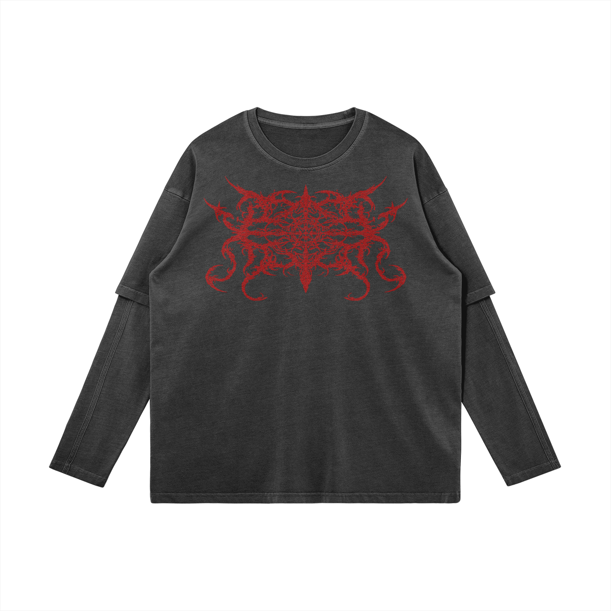 Warp Crest Layered Longsleeve T-Shirt