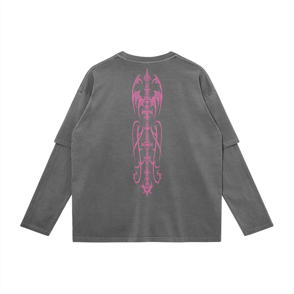 Vampire Crest Layered Longsleeve T-Shirt