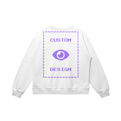 Pixelweaver Collection | PW Custom 370GSM Heavyweight Oversized Sweatshirt Front & Back | DEJA