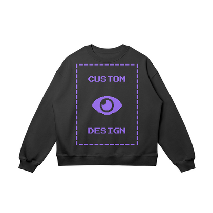 Pixelweaver Collection | PW Custom 370GSM Heavyweight Oversized Sweatshirt Front & Back | DEJA
