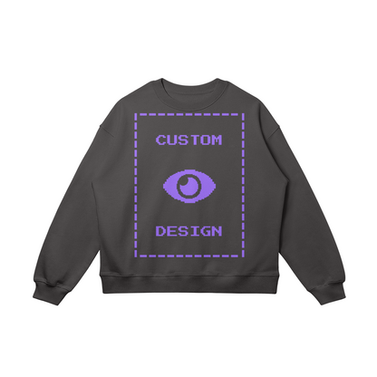 Pixelweaver Collection | PW Custom 370GSM Heavyweight Oversized Sweatshirt Front & Back | DEJA