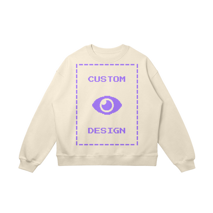 Pixelweaver Collection | PW Custom 370GSM Heavyweight Oversized Sweatshirt Front & Back | DEJA