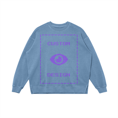 Pixelweaver Collection | PW Custom 380GSM Heavyweight Oversized Side Slit Faded Front | DEJA