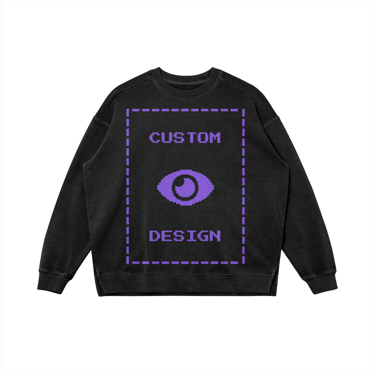 Pixelweaver Collection | PW Custom 380GSM Heavyweight Oversized Side Slit Faded Front & Back | DEJA