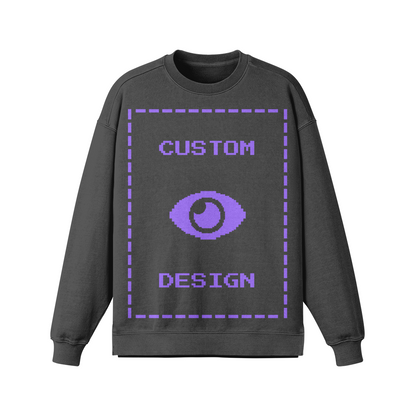 Pixelweaver Collection | PW Custom 380GSM Heavyweight Oversized Side Slit Faded Front & Back | DEJA