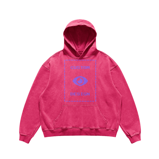 Pixelweaver Collection | PW Custom 440GSM Super Heavyweight Oversized Faded Hoodie Front | DEJA