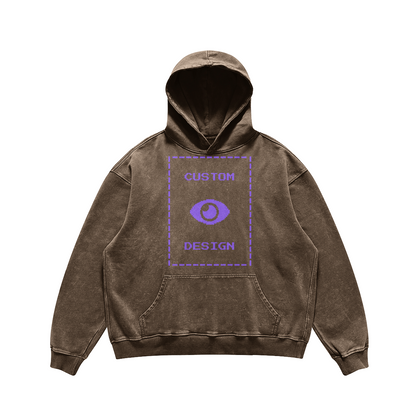 Pixelweaver Collection | PW Custom 440GSM Super Heavyweight Oversized Faded Hoodie Front | DEJA