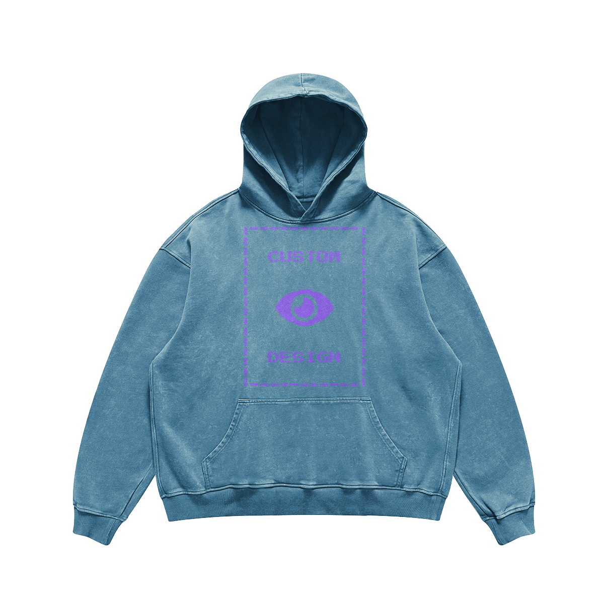 Pixelweaver Collection | PW Custom 440GSM Super Heavyweight Oversized Faded Hoodie Front | DEJA