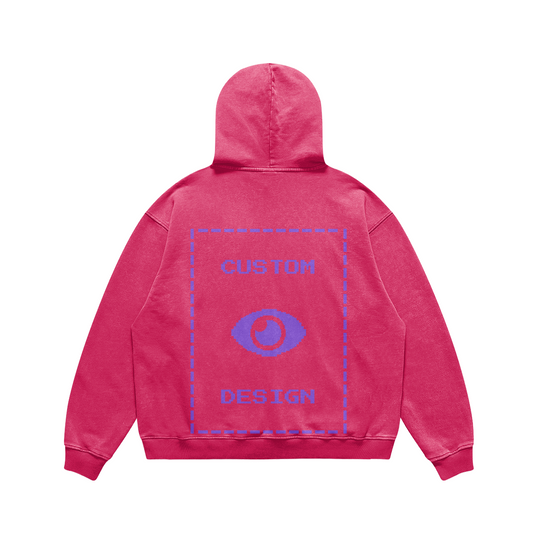 Pixelweaver Collection | PW Custom 440GSM Super Heavyweight Oversized Faded Hoodie Back | DEJA