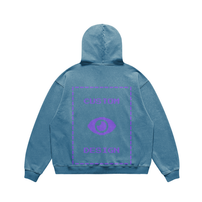 Pixelweaver Collection | PW Custom 440GSM Super Heavyweight Oversized Faded Hoodie Back | DEJA