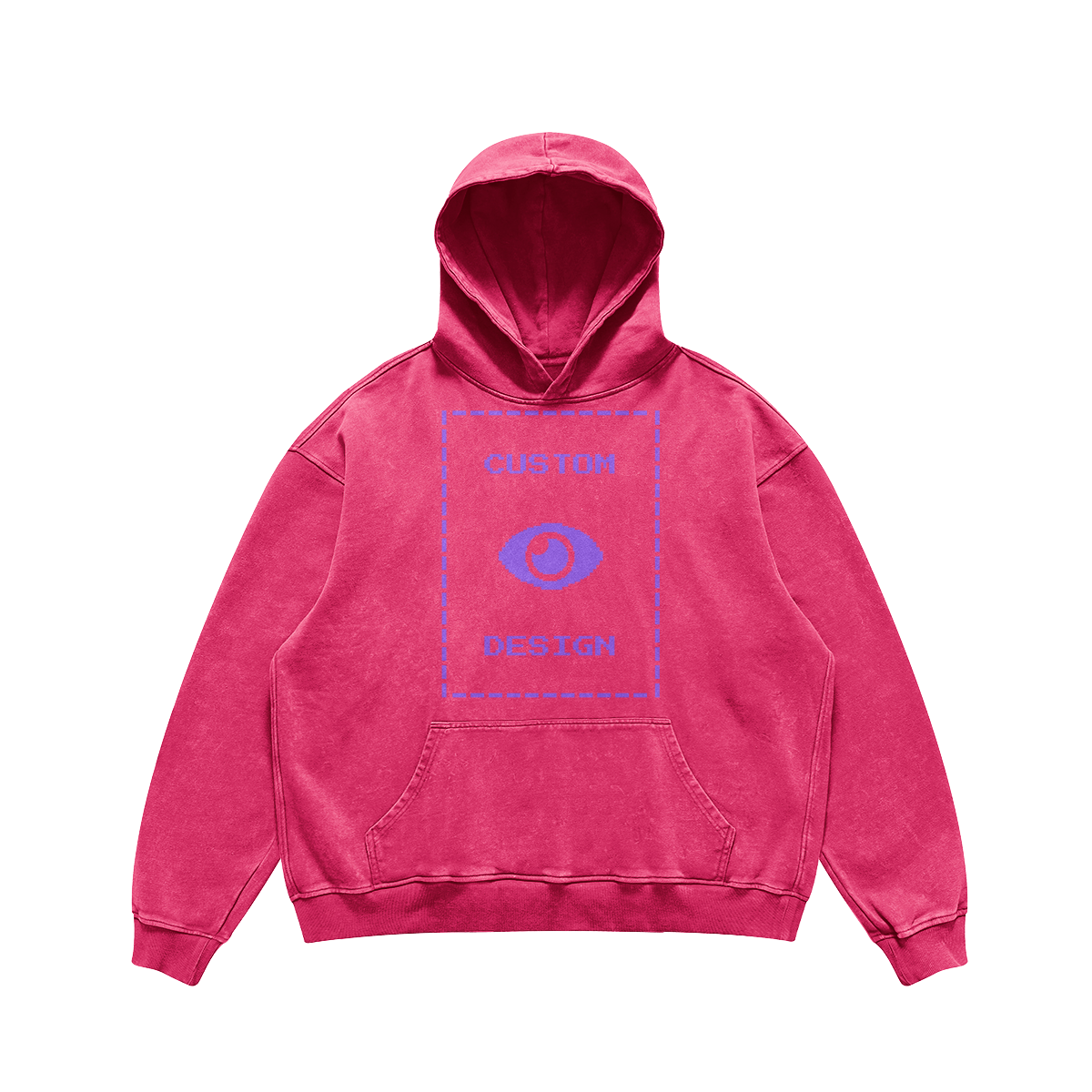 Pixelweaver Collection | PW Custom 440GSM Super Heavyweight Oversized Faded Hoodie Front & Back | DEJA