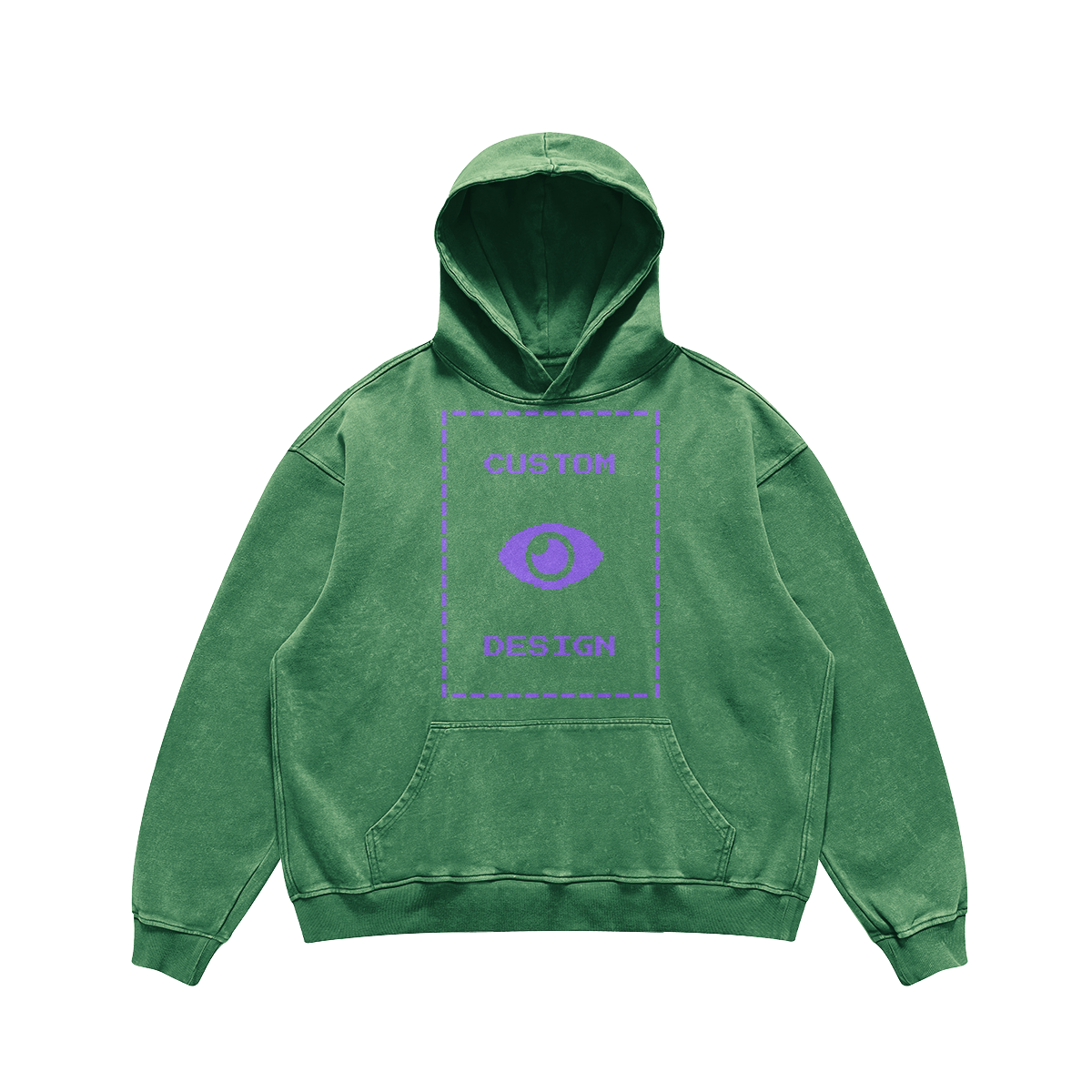 Pixelweaver Collection | PW Custom 440GSM Super Heavyweight Oversized Faded Hoodie Front & Back | DEJA