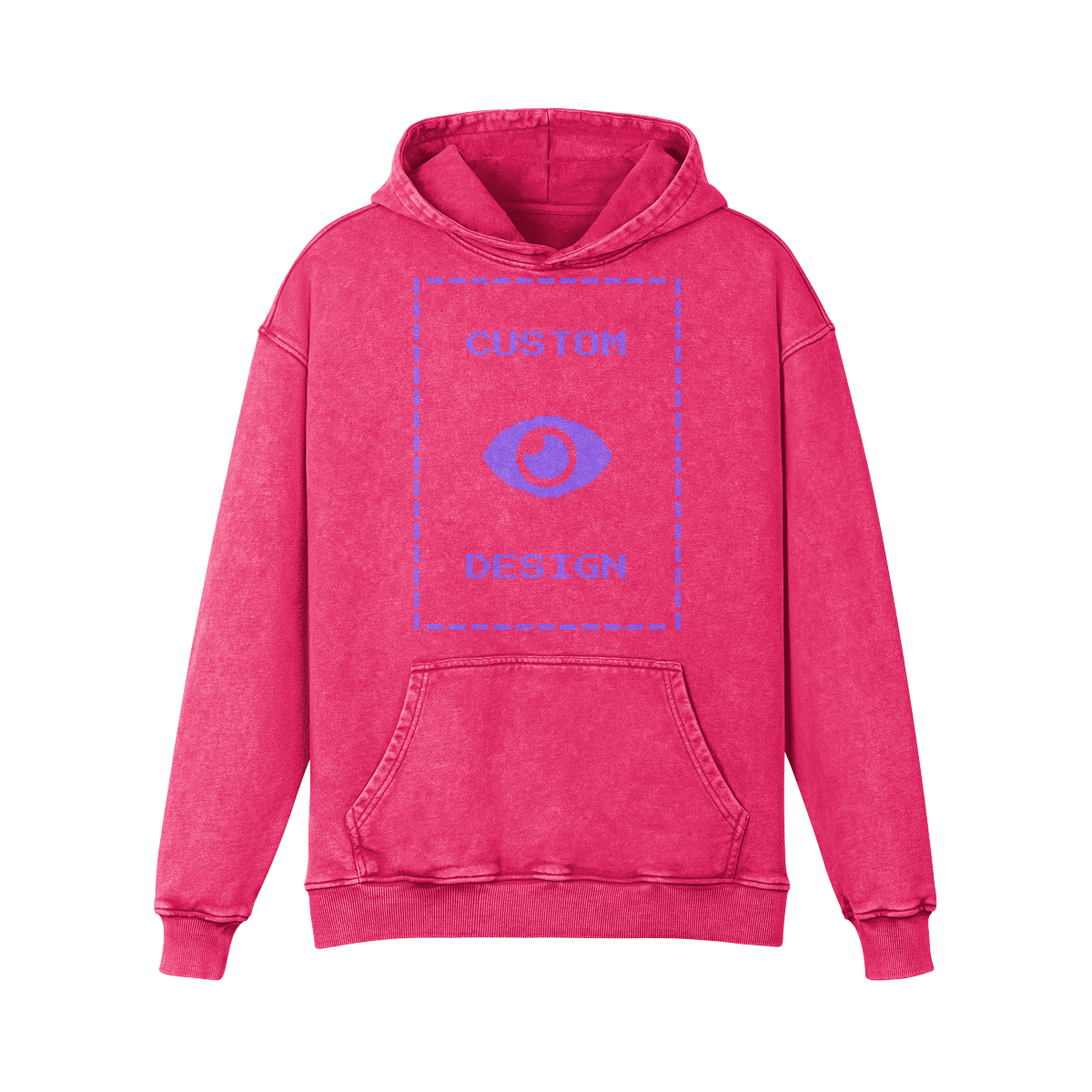 Pixelweaver Collection | PW Custom 440GSM Super Heavyweight Oversized Faded Hoodie Front & Back | DEJA