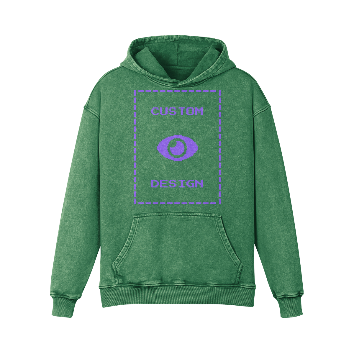 Pixelweaver Collection | PW Custom 440GSM Super Heavyweight Oversized Faded Hoodie Front & Back | DEJA