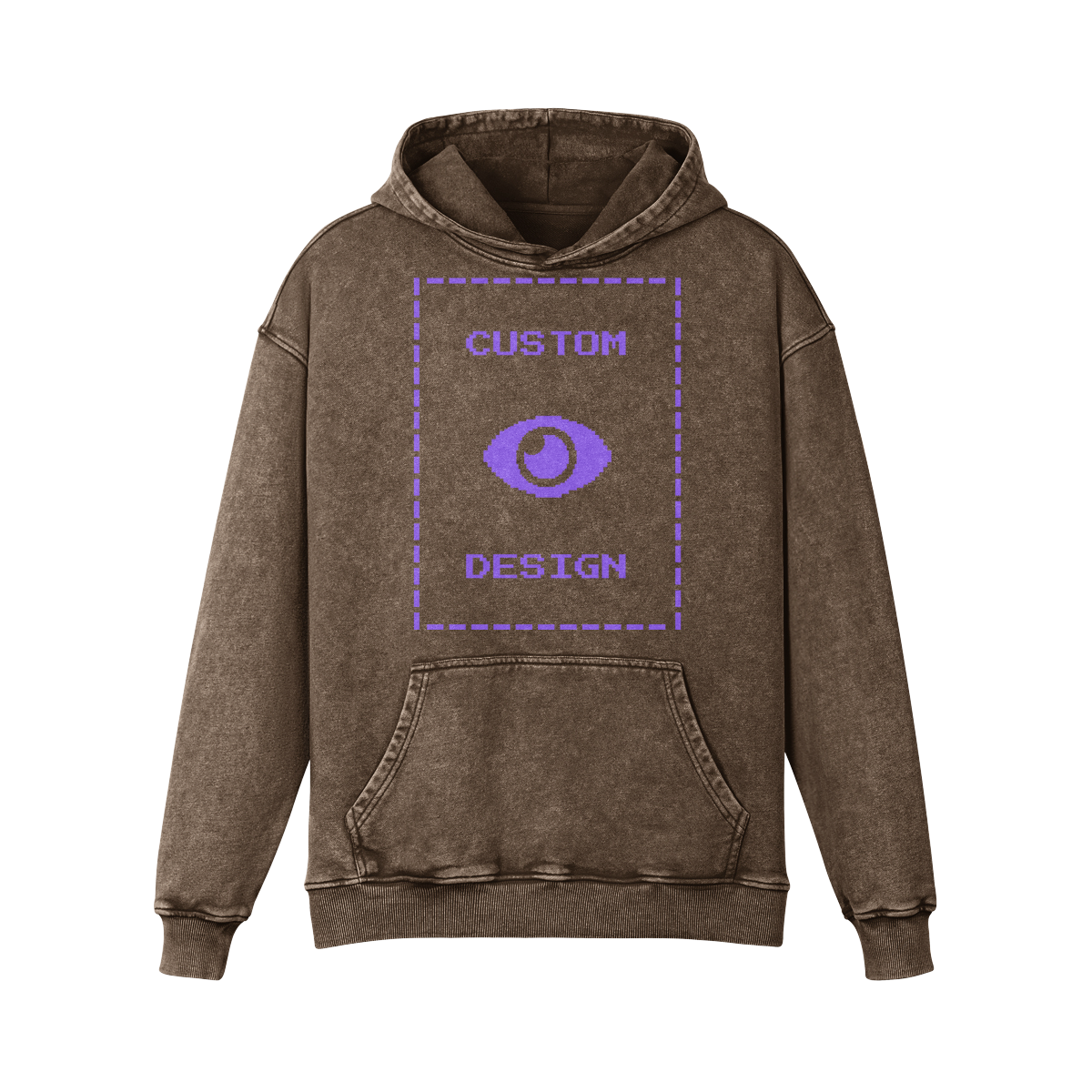 Pixelweaver Collection | PW Custom 440GSM Super Heavyweight Oversized Faded Hoodie Front & Back | DEJA