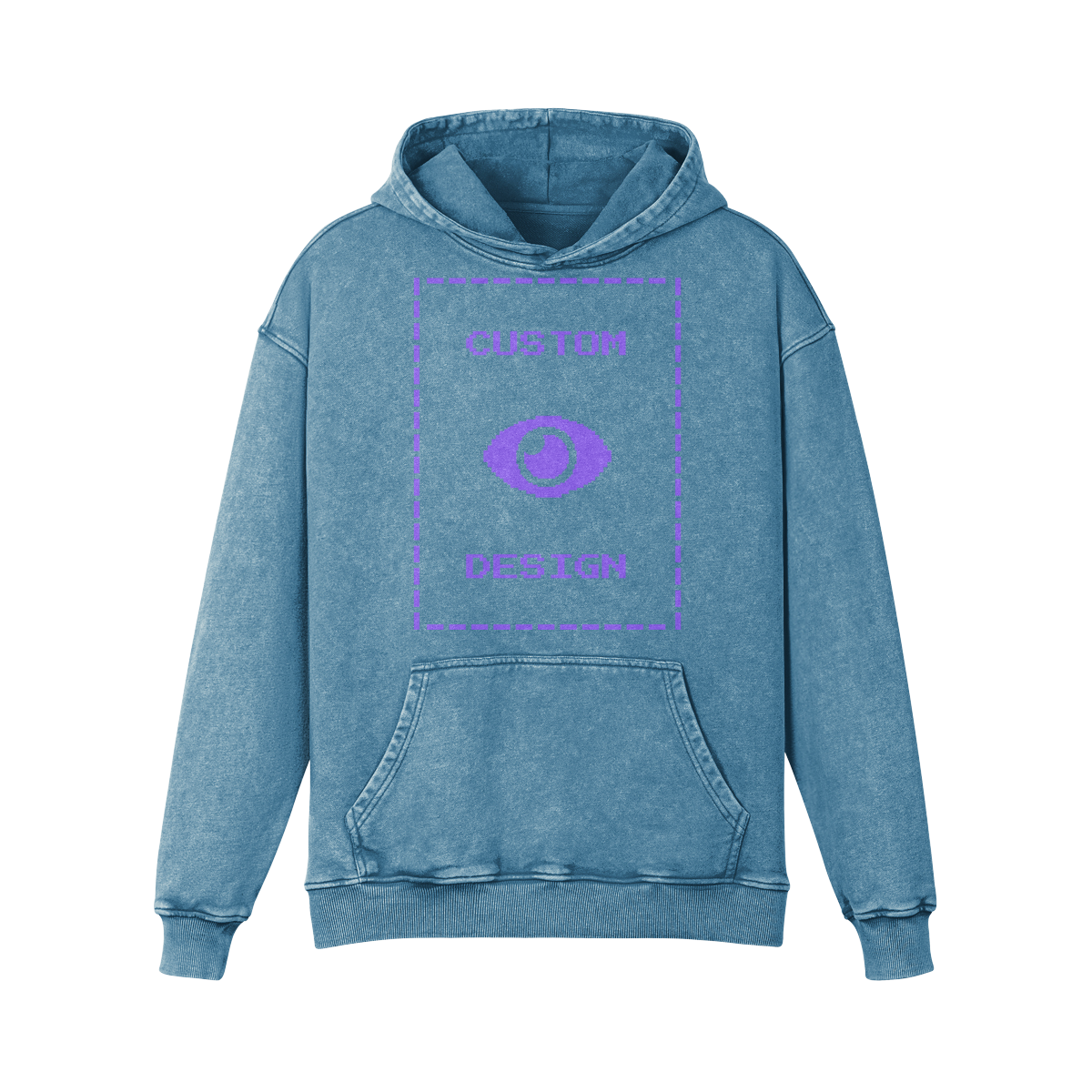 Pixelweaver Collection | PW Custom 440GSM Super Heavyweight Oversized Faded Hoodie Front & Back | DEJA