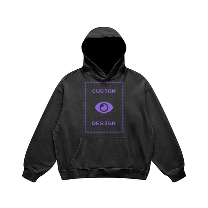 Pixelweaver Collection | PW Custom 440GSM Super Heavyweight Oversized Retro Hoodie Front | DEJA