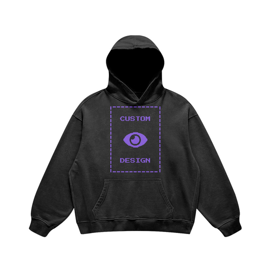 Pixelweaver Collection | PW Custom 440GSM Super Heavyweight Oversized Retro Hoodie Front | DEJA