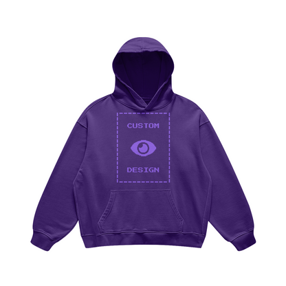 Pixelweaver Collection | PW Custom 440GSM Super Heavyweight Oversized Retro Hoodie Front | DEJA