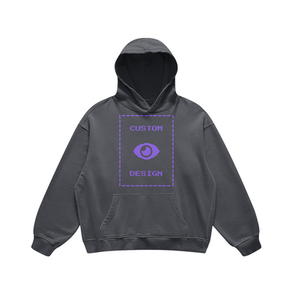 Pixelweaver Collection | PW Custom 440GSM Super Heavyweight Oversized Retro Hoodie Front | DEJA