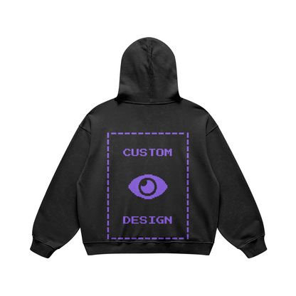 Pixelweaver Collection | PW Custom 440GSM Super Heavyweight Oversized Retro Hoodie Back | DEJA