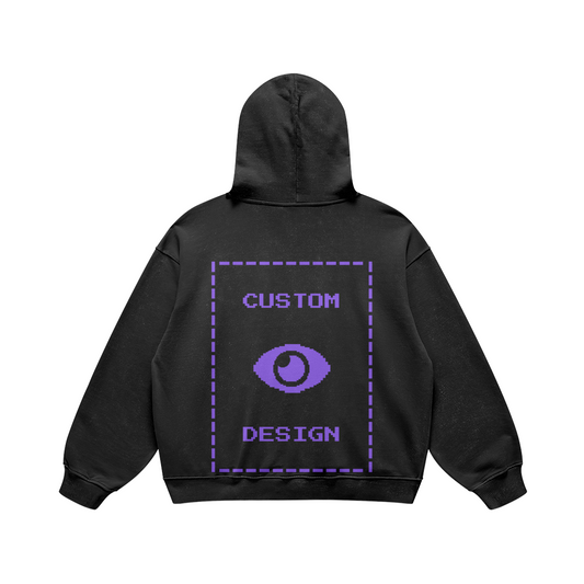 Pixelweaver Collection | PW Custom 440GSM Super Heavyweight Oversized Retro Hoodie Back | DEJA
