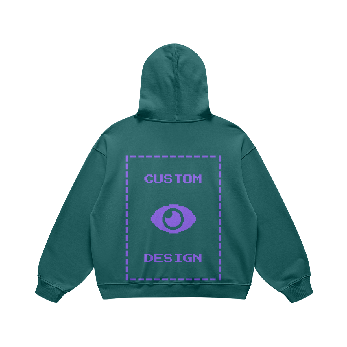 Pixelweaver Collection | PW Custom 440GSM Super Heavyweight Oversized Retro Hoodie Back | DEJA