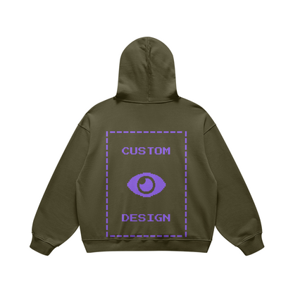 Pixelweaver Collection | PW Custom 440GSM Super Heavyweight Oversized Retro Hoodie Back | DEJA