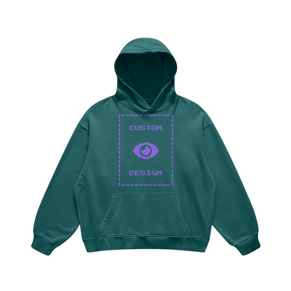 Pixelweaver Collection | PW Custom 440GSM Super Heavyweight Oversized Retro Hoodie Front & Back | DEJA