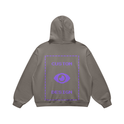Pixelweaver Collection | PW Custom 440GSM Super Heavyweight Oversized Retro Hoodie Front & Back | DEJA