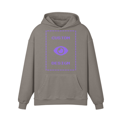 Pixelweaver Collection | PW Custom 440GSM Super Heavyweight Oversized Retro Hoodie Front & Back | DEJA