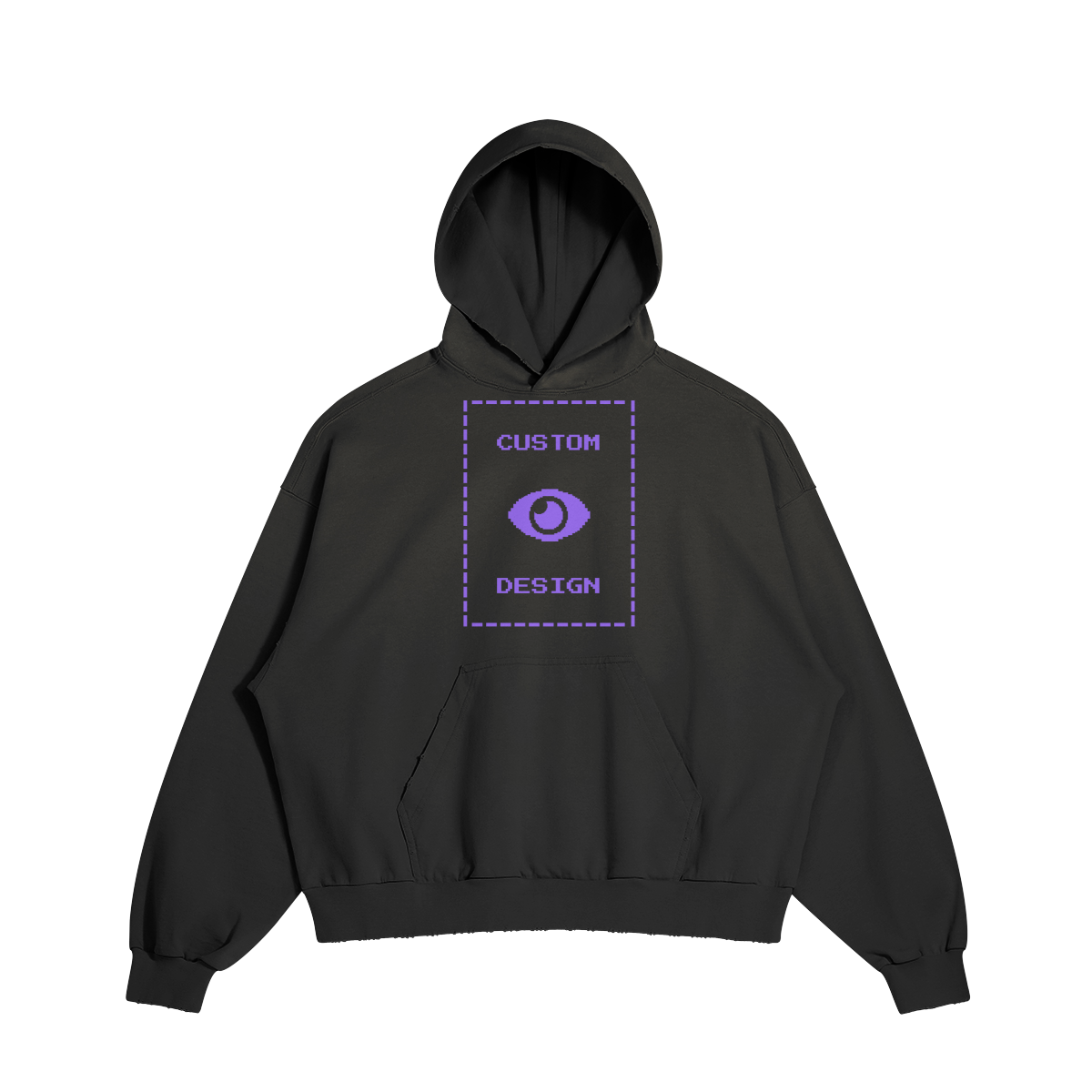 Pixelweaver Collection | PW Custom 380GSM Sun Faded Distressed Hoodie Front | DEJA