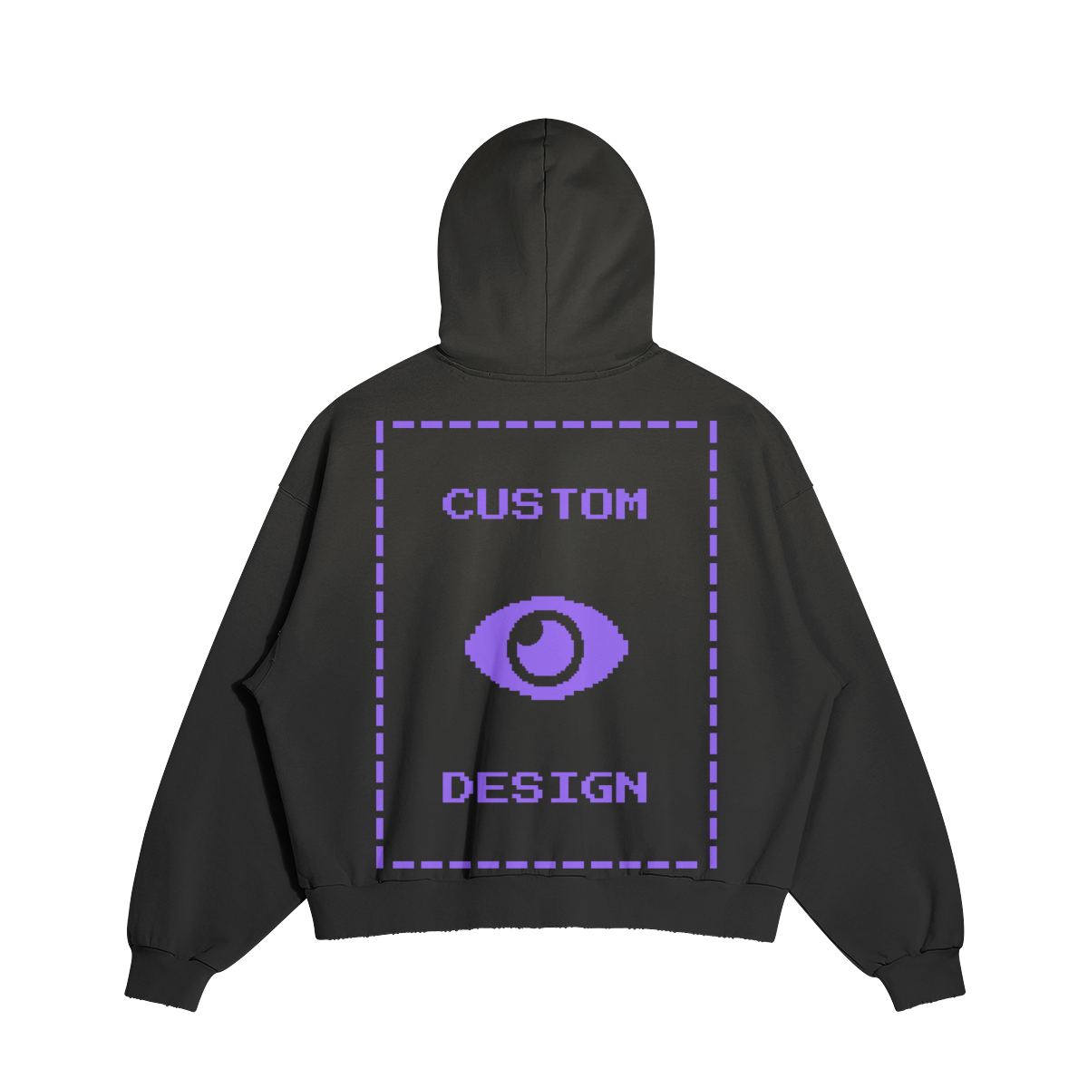 Pixelweaver Collection | PW Custom 380GSM Sun Faded Distressed Hoodie Back | DEJA
