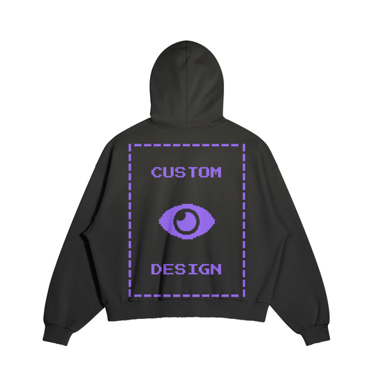 Pixelweaver Collection | PW Custom 380GSM Sun Faded Distressed Hoodie Back | DEJA