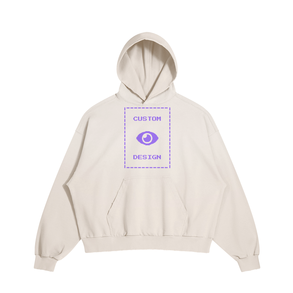 Pixelweaver Collection | PW Custom 380GSM Sun Faded Distressed Hoodie Front & Back | DEJA