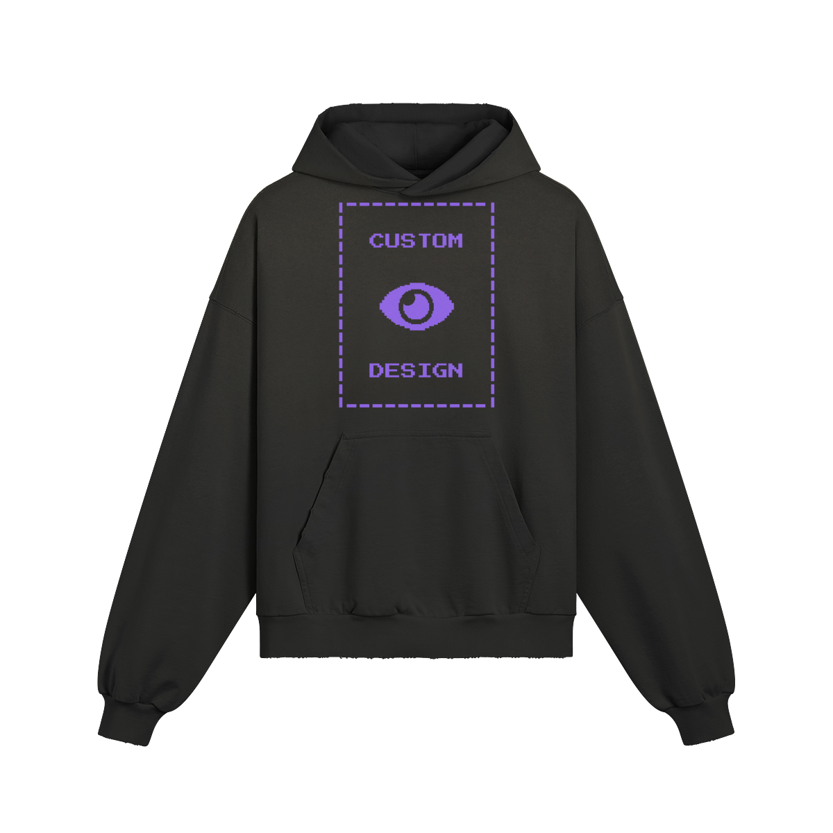 Pixelweaver Collection | PW Custom 380GSM Sun Faded Distressed Hoodie Front & Back | DEJA