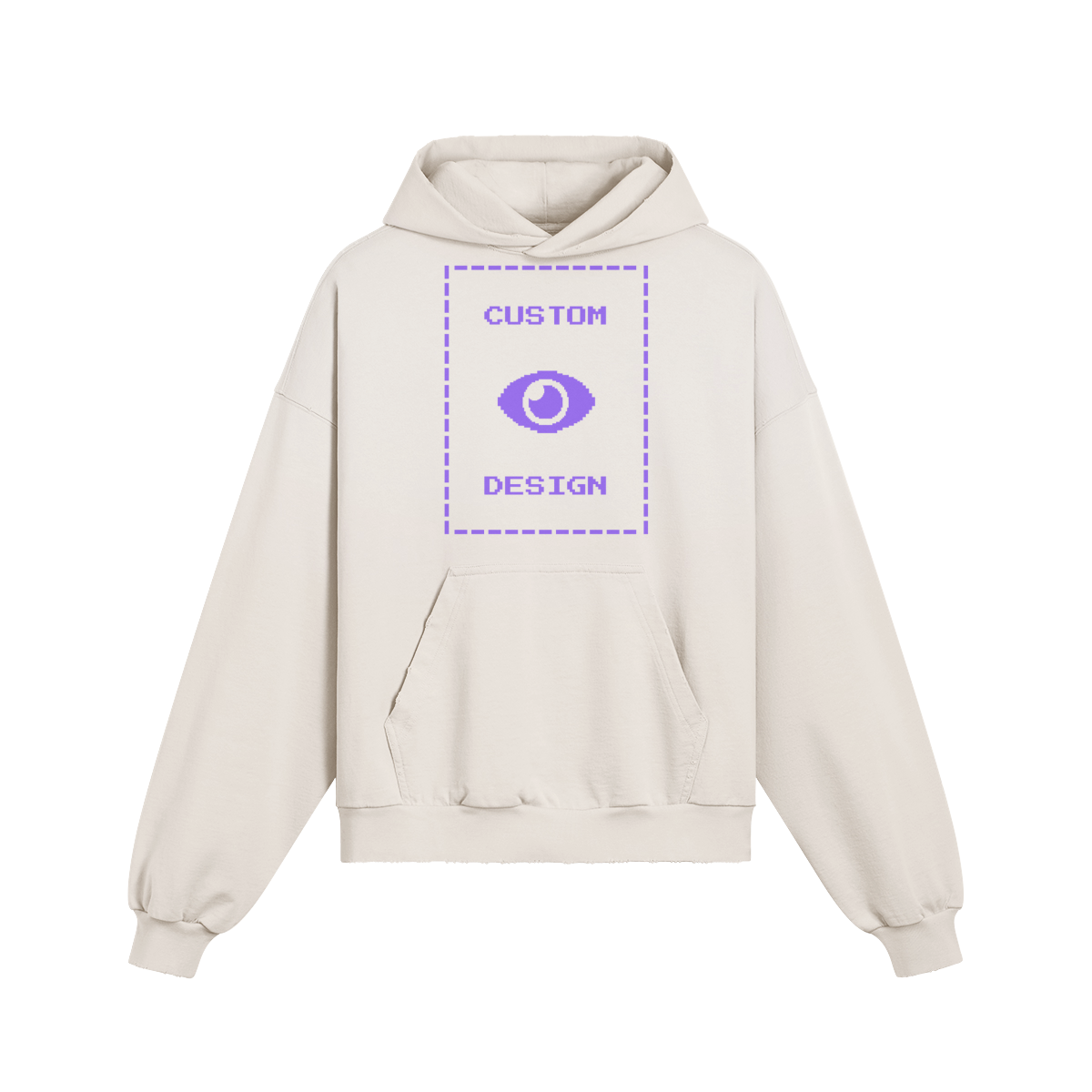 Pixelweaver Collection | PW Custom 380GSM Sun Faded Distressed Hoodie Front & Back | DEJA