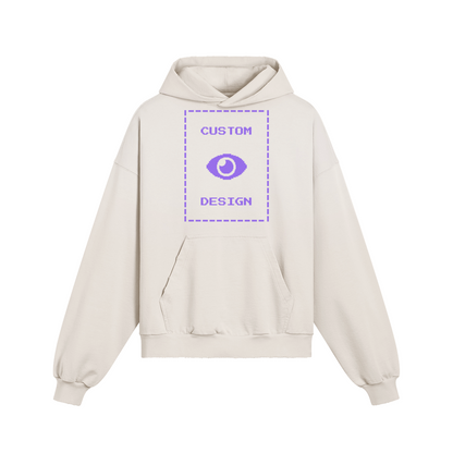 Pixelweaver Collection | PW Custom 380GSM Sun Faded Distressed Hoodie Front & Back | DEJA